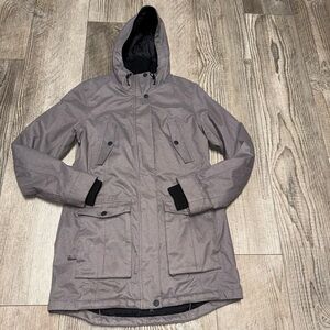 Ripzone Snowboarding ski jacket insulated Men's Charcoal Hooded parka coat M 10k